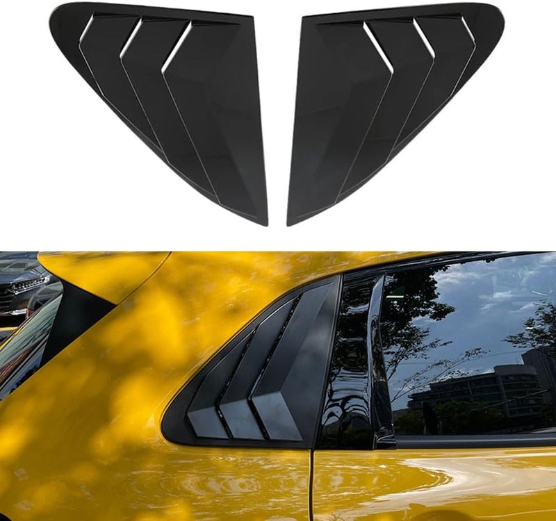 BOYOUS 2PCS ABS Material Compatible For Honda 2023 2024 2025 2026 HR-V HRV Car Auto Exterior Sport Style Side Air Vent Cover Accessories Rear Side Window Louvers Air Vent Scoop Cover (Bright Black) - Image 1